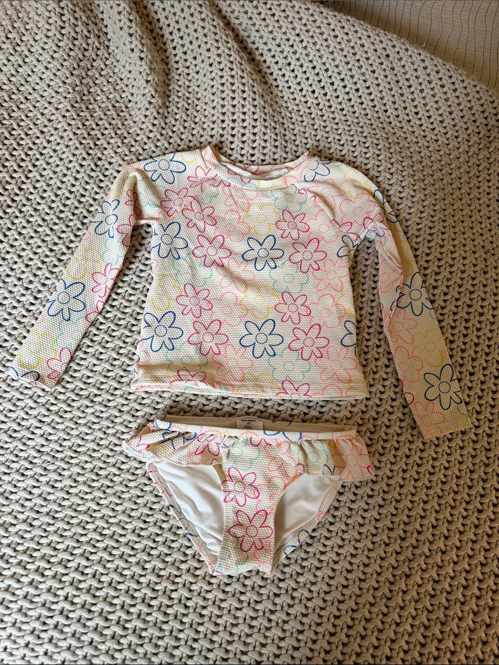 Old Navy toddler girls rash guard bathing suit